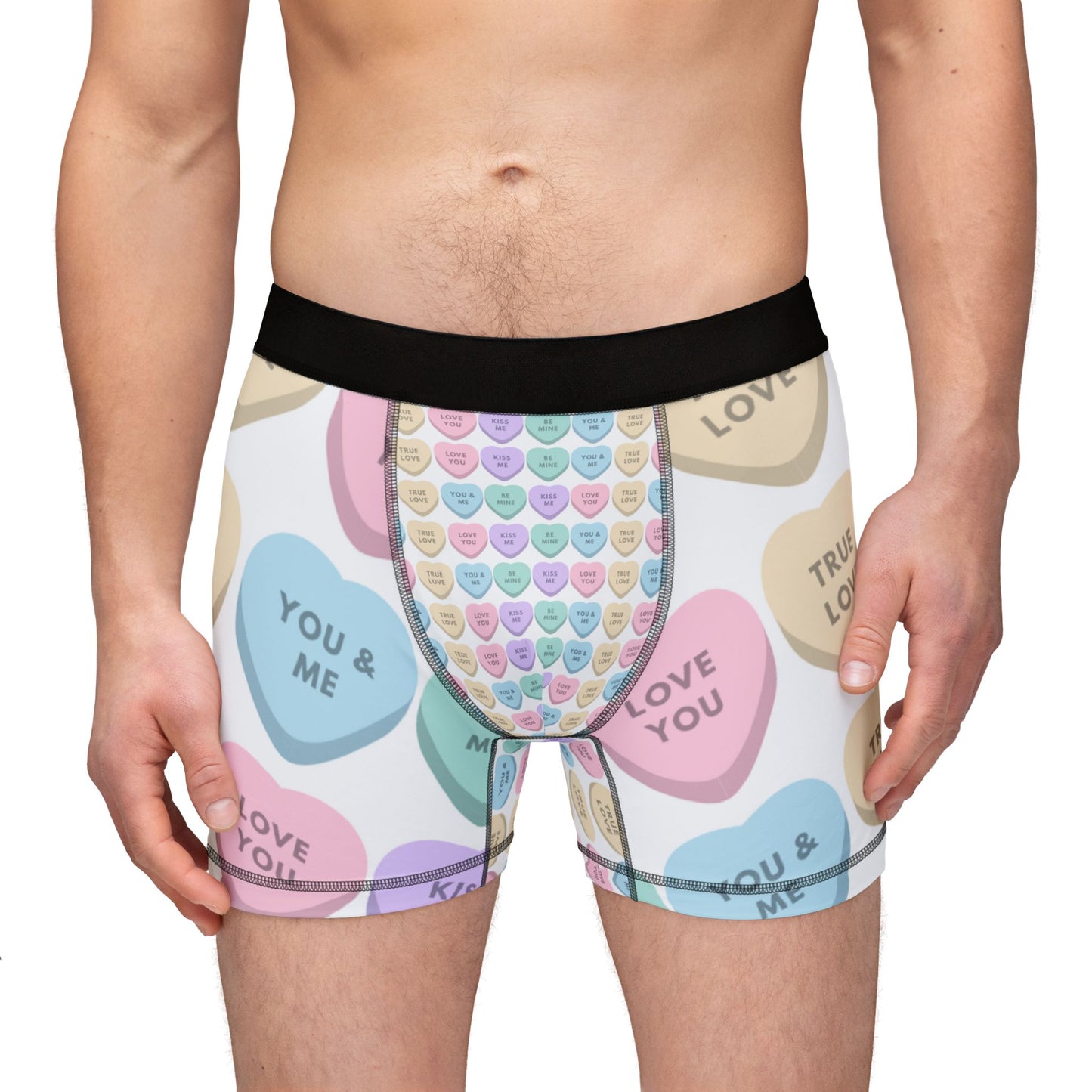 Candy Hearts Men's Boxers (AOP)