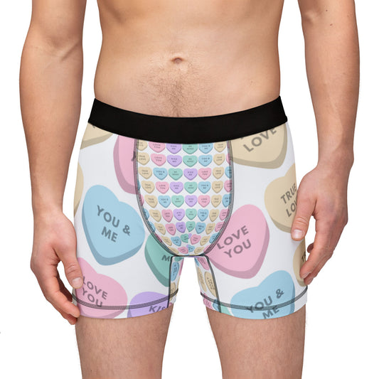 Candy Hearts Men's Boxers (AOP)