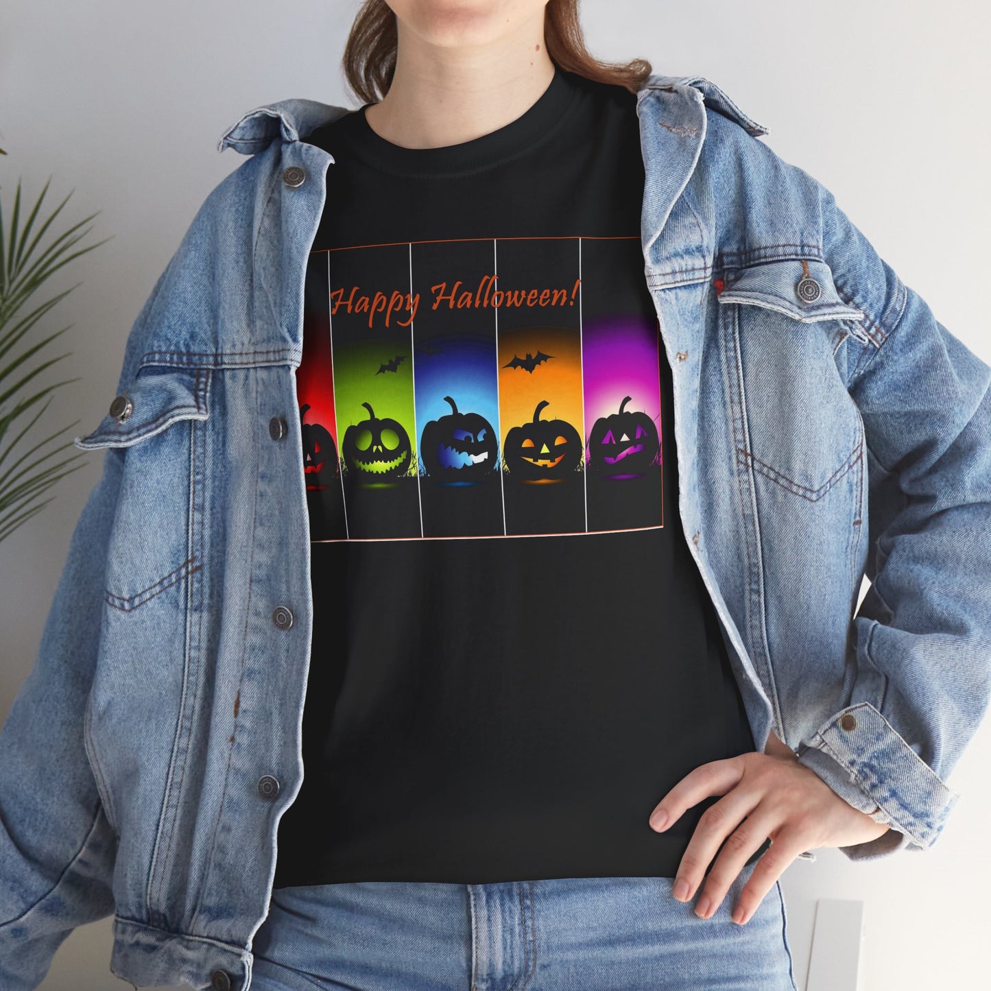 Multi colored Halloween Unisex Heavy Cotton Tee