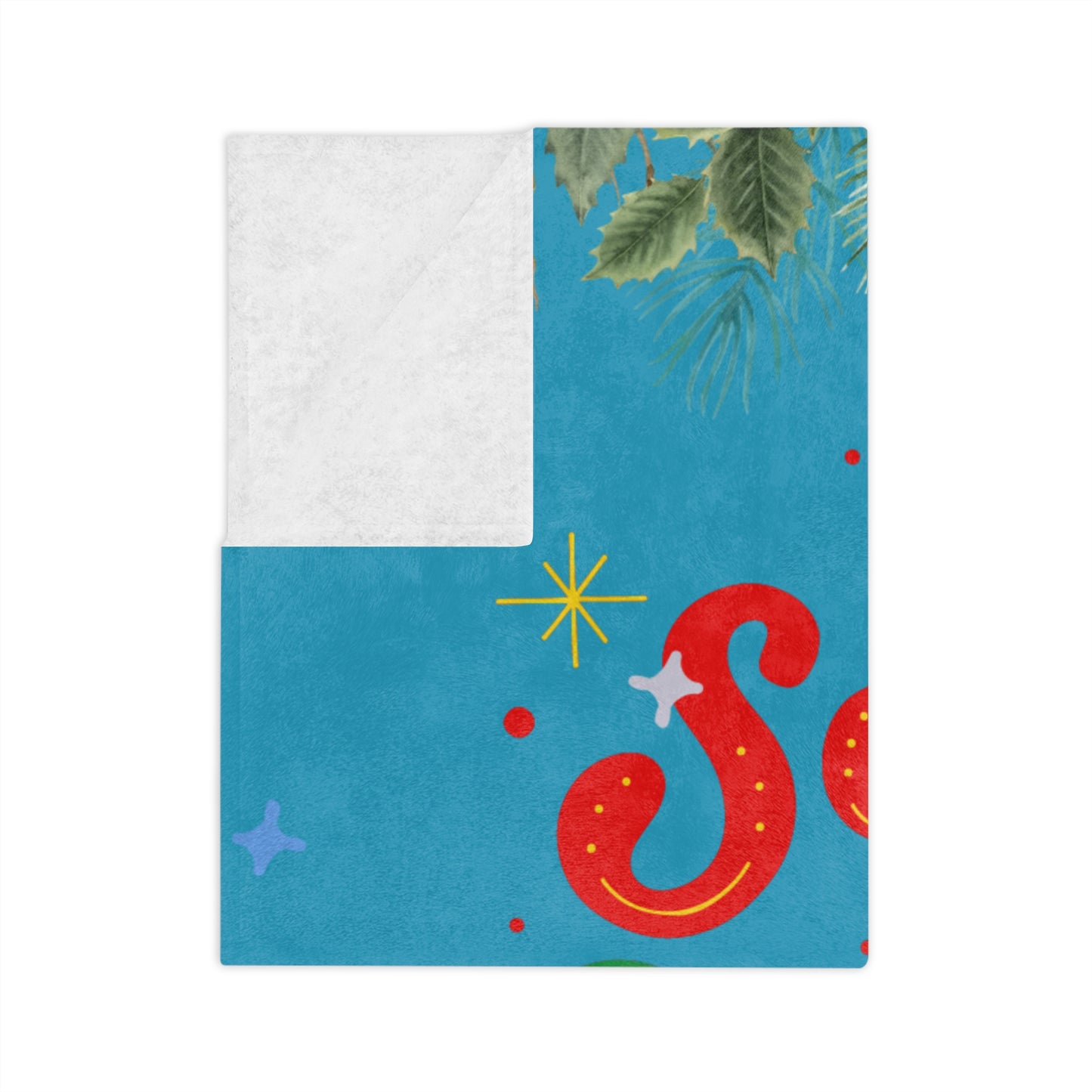Season Greetings Velveteen Microfiber Blanket