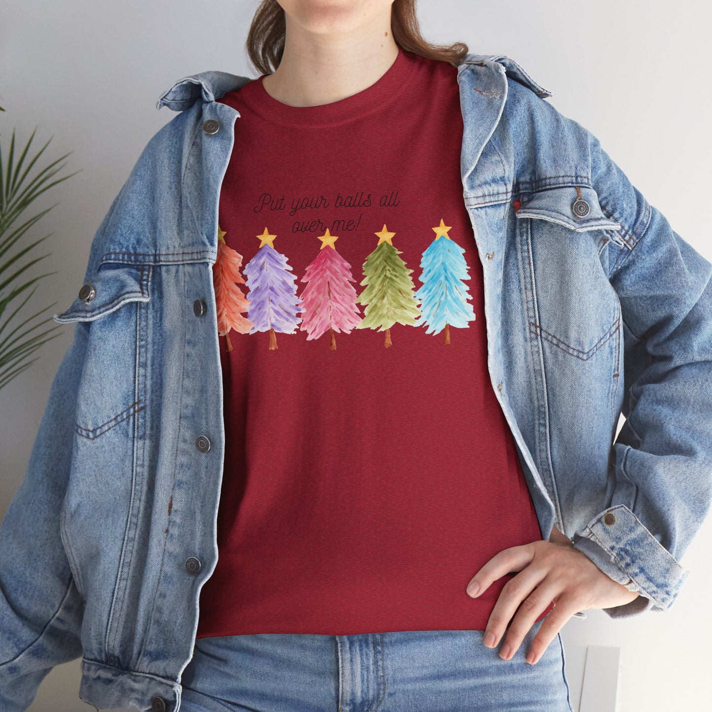 Christmas trees Unisex Heavy Cotton Tee