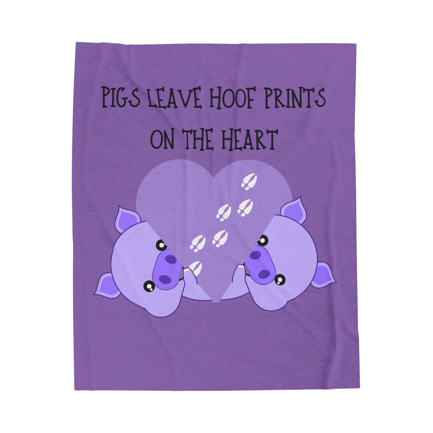 Pigs leave Velveteen Plush Blanket