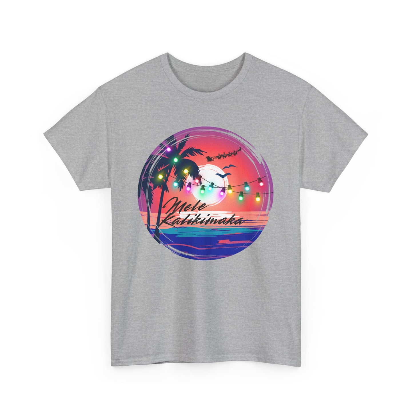 Mele Kalikimaka Unisex Heavy Cotton Tee