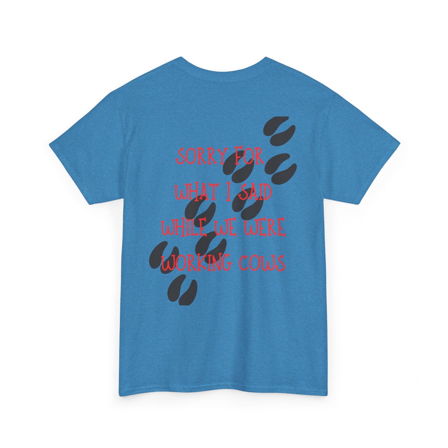 Sorry for what I said- Double sided Unisex Heavy Cotton Tee