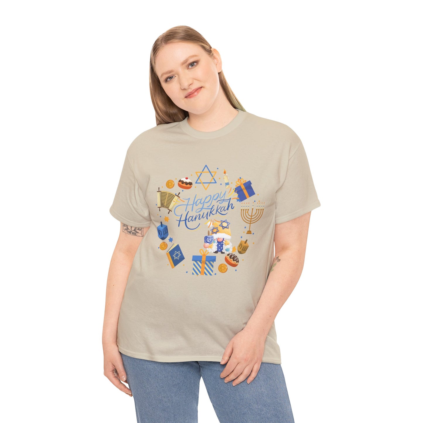 Happy Hanukkah Unisex Heavy Cotton Tee