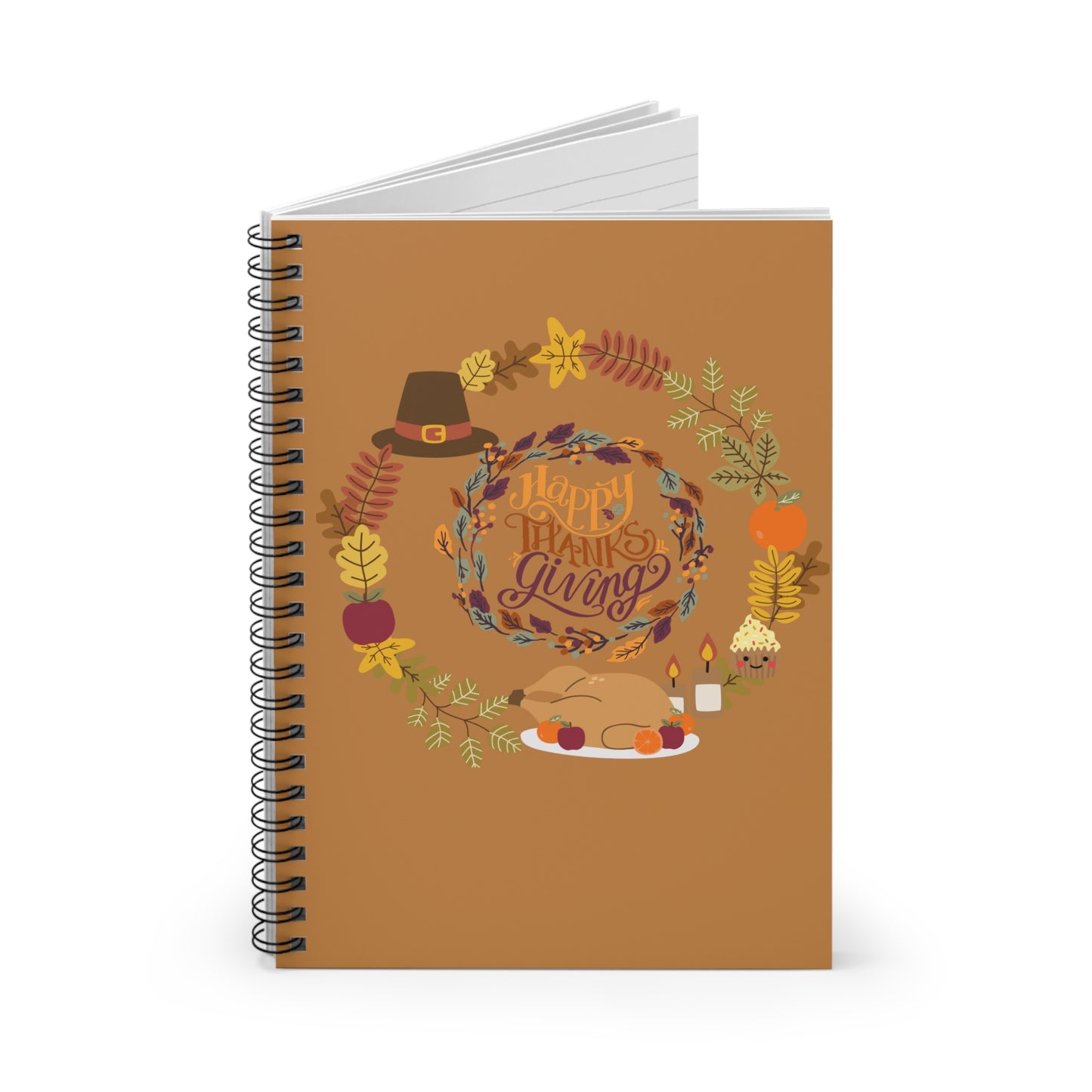 Thanksgiving Spiral Notebook - Ruled Line