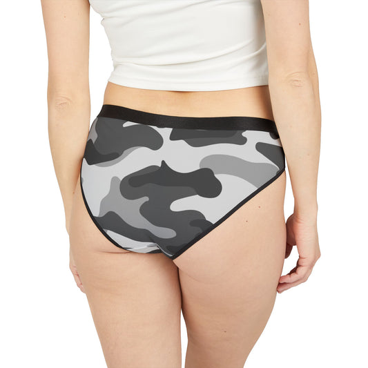 Gray Camo Women's Underwear (AOP)