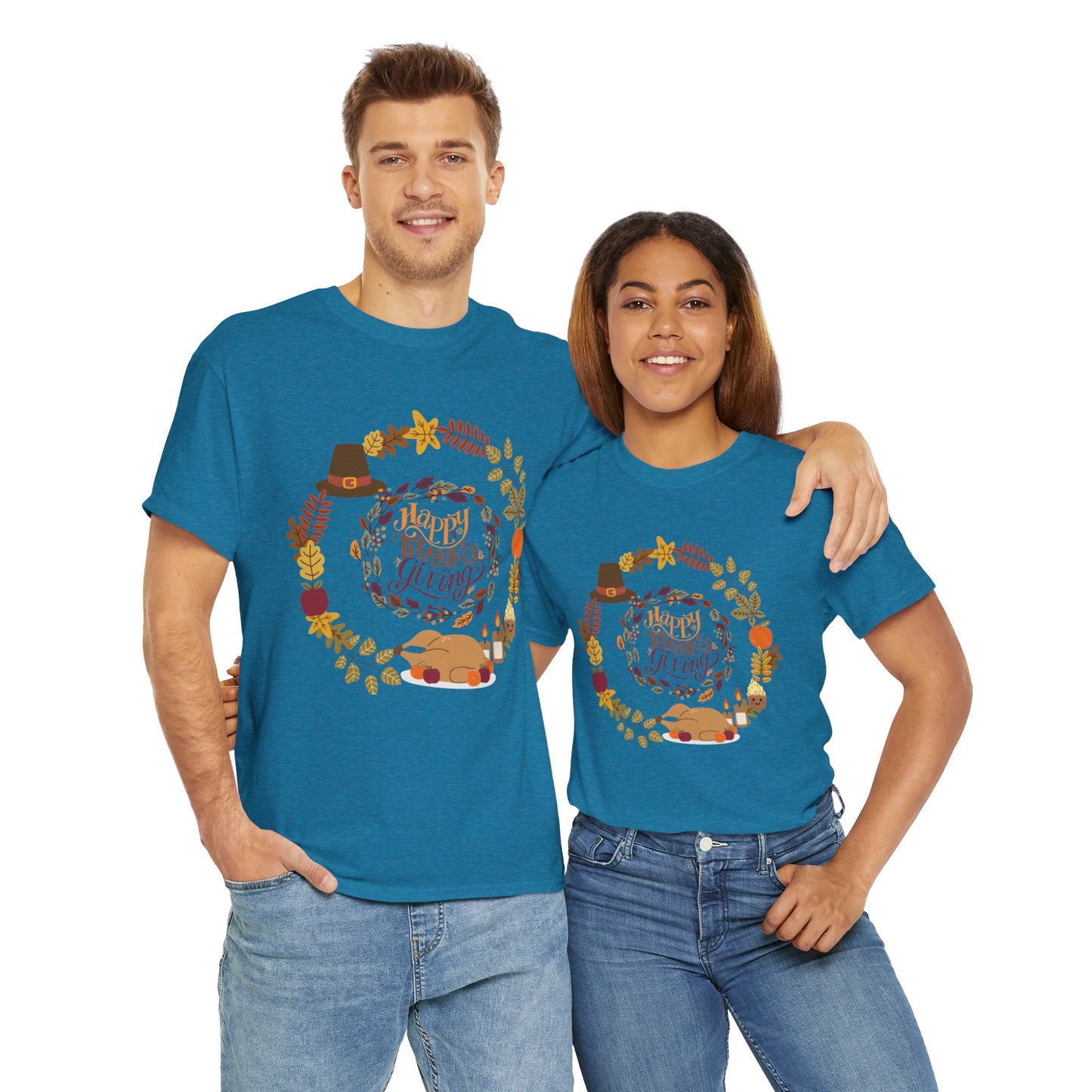 Happy Thanksgiving Unisex Heavy Cotton Tee