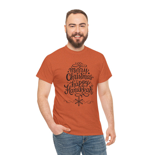 Merry Hanukkah Unisex Heavy Cotton Tee