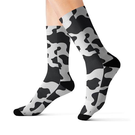 Cow Print Sublimation Socks