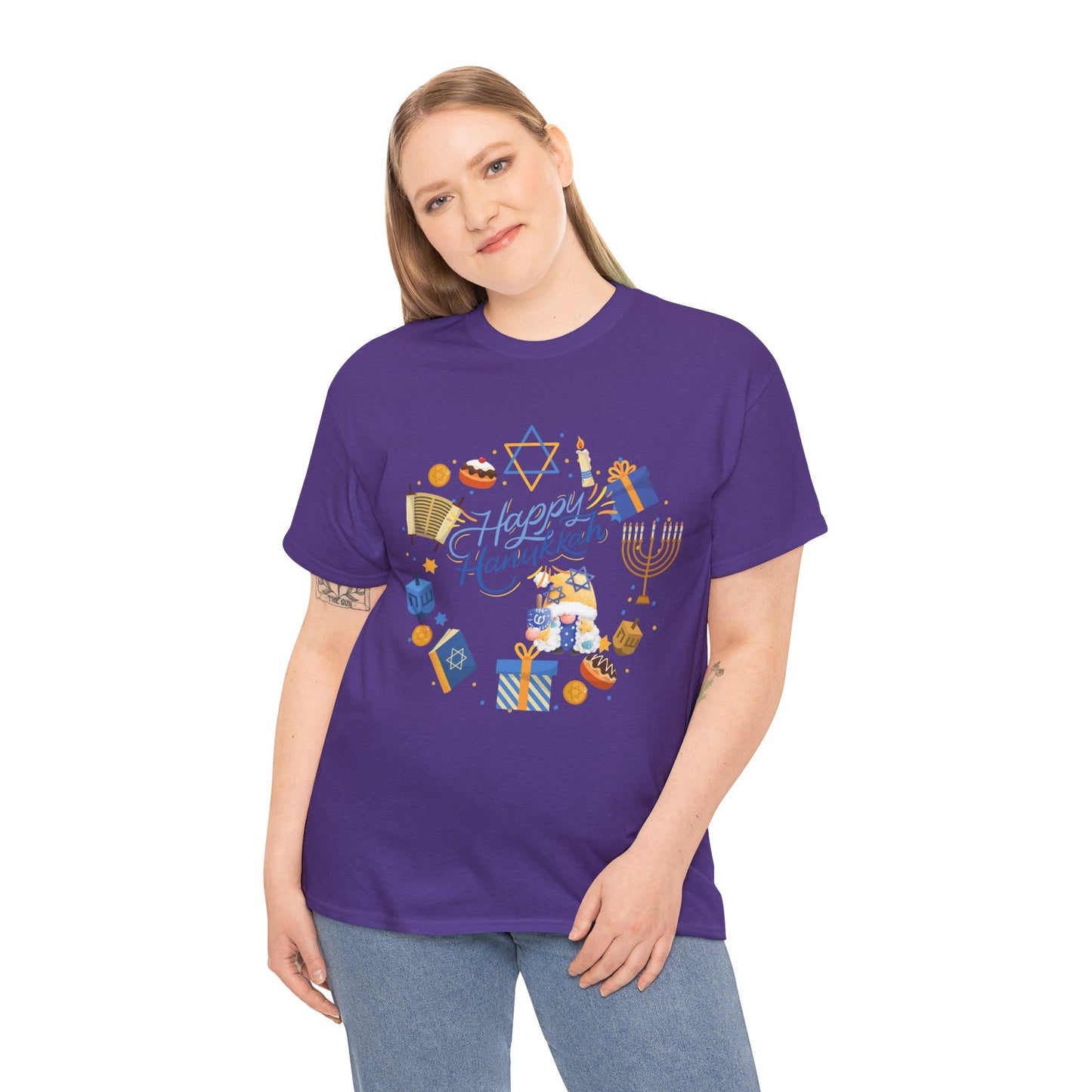 Happy Hanukkah Unisex Heavy Cotton Tee
