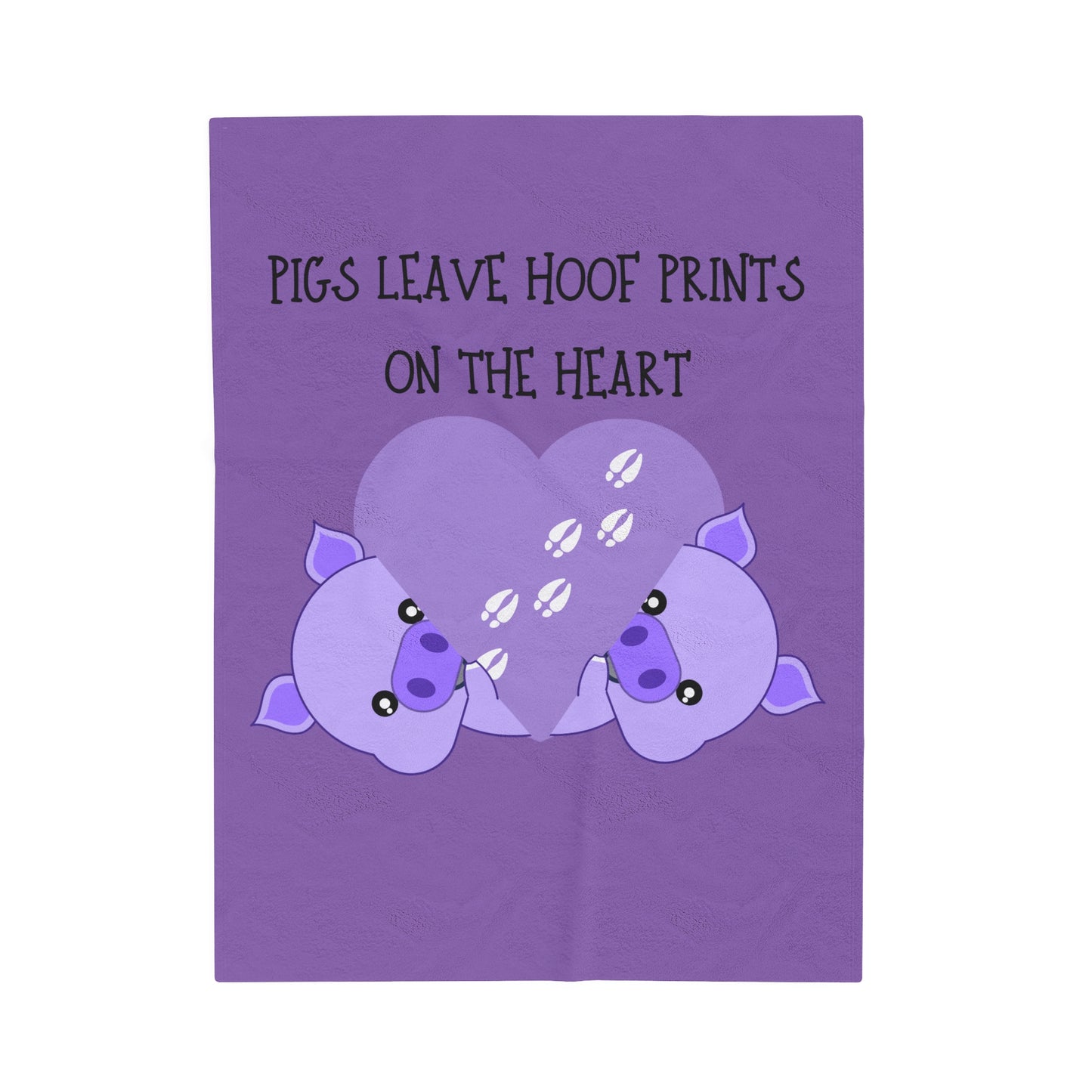 Pigs leave Velveteen Plush Blanket