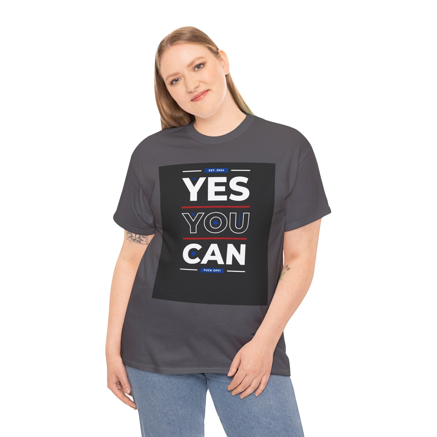 Yes You Can Unisex Heavy Cotton Tee