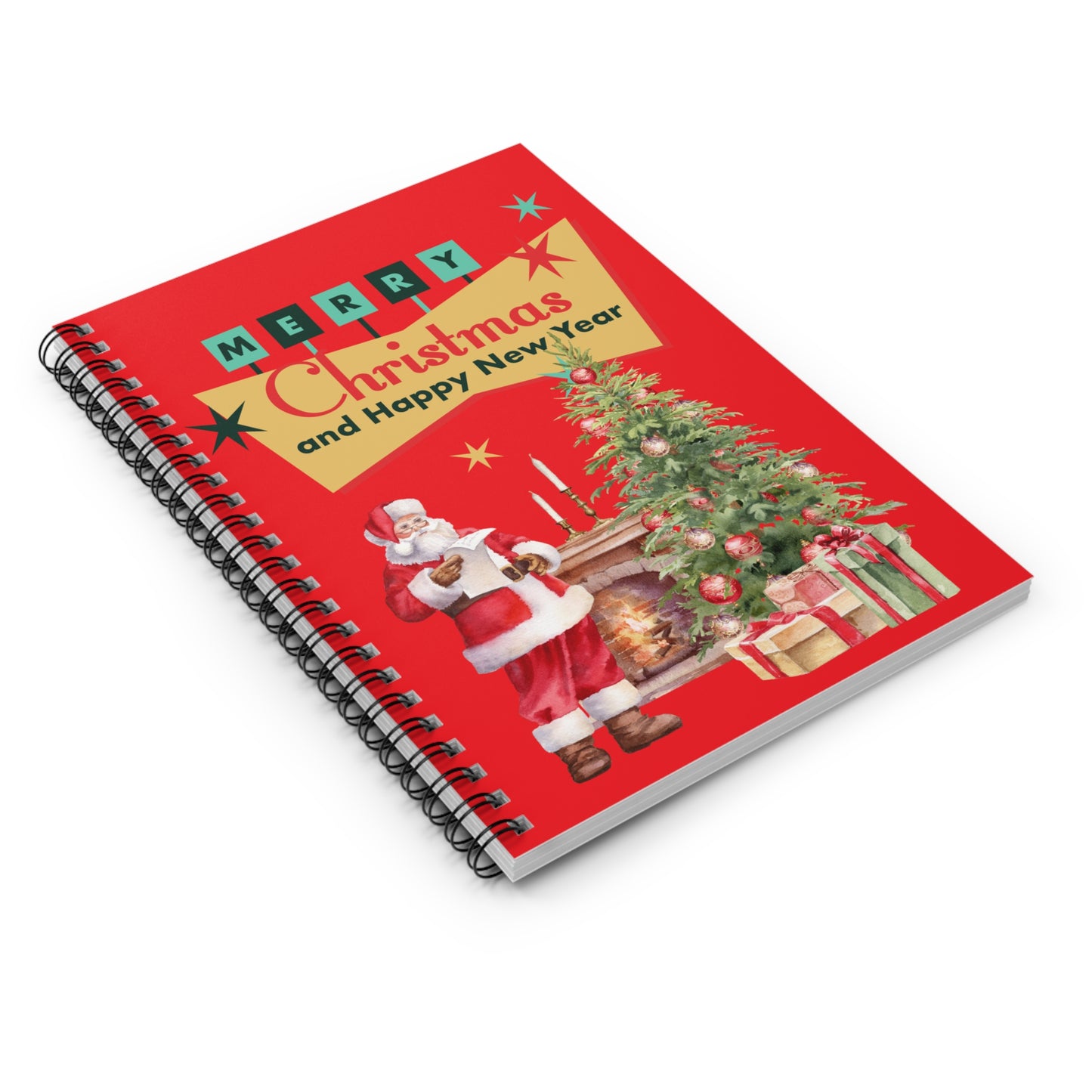 Classic Christmas Spiral Notebook - Ruled Line