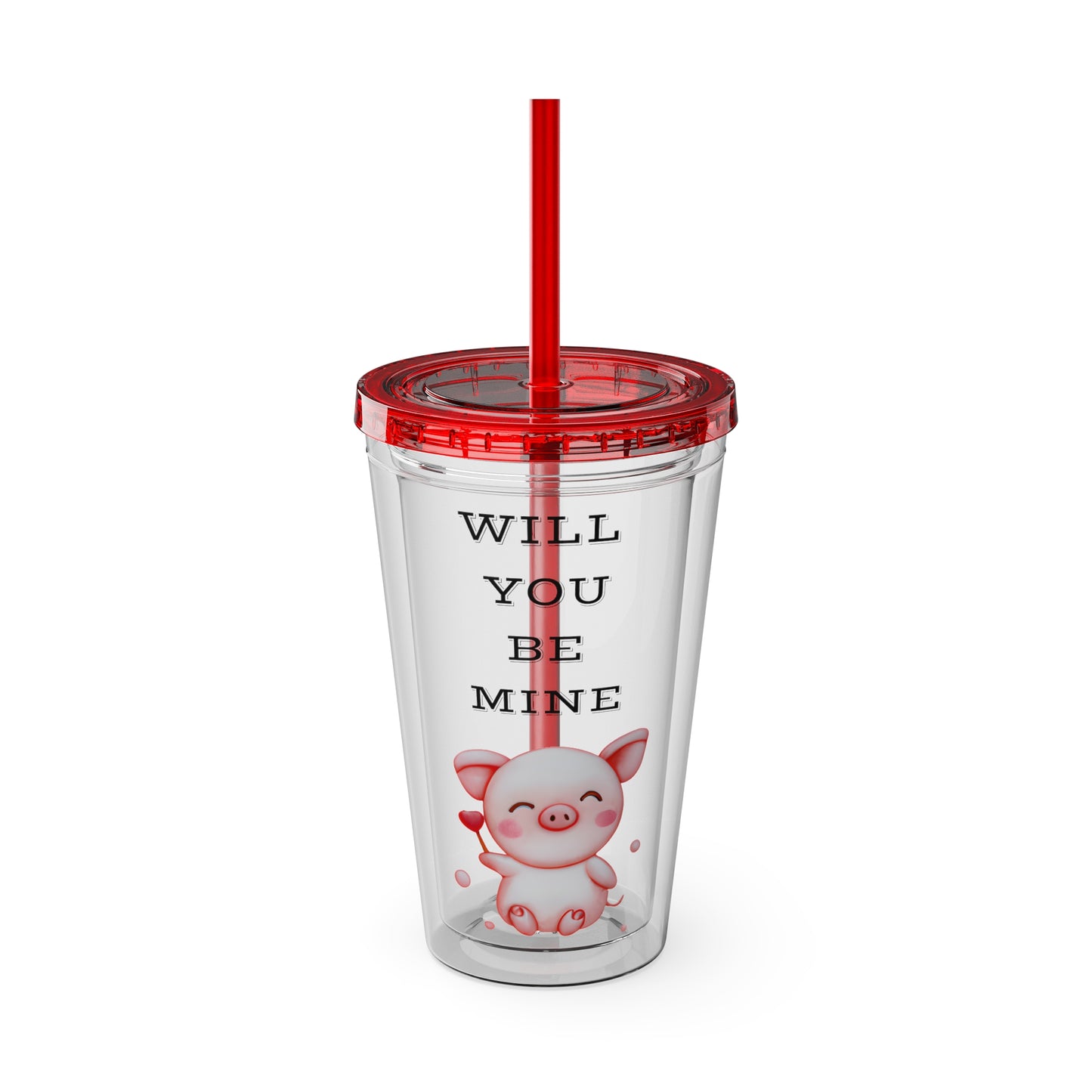 WILL YOU Sunsplash Tumbler with Straw, 16oz