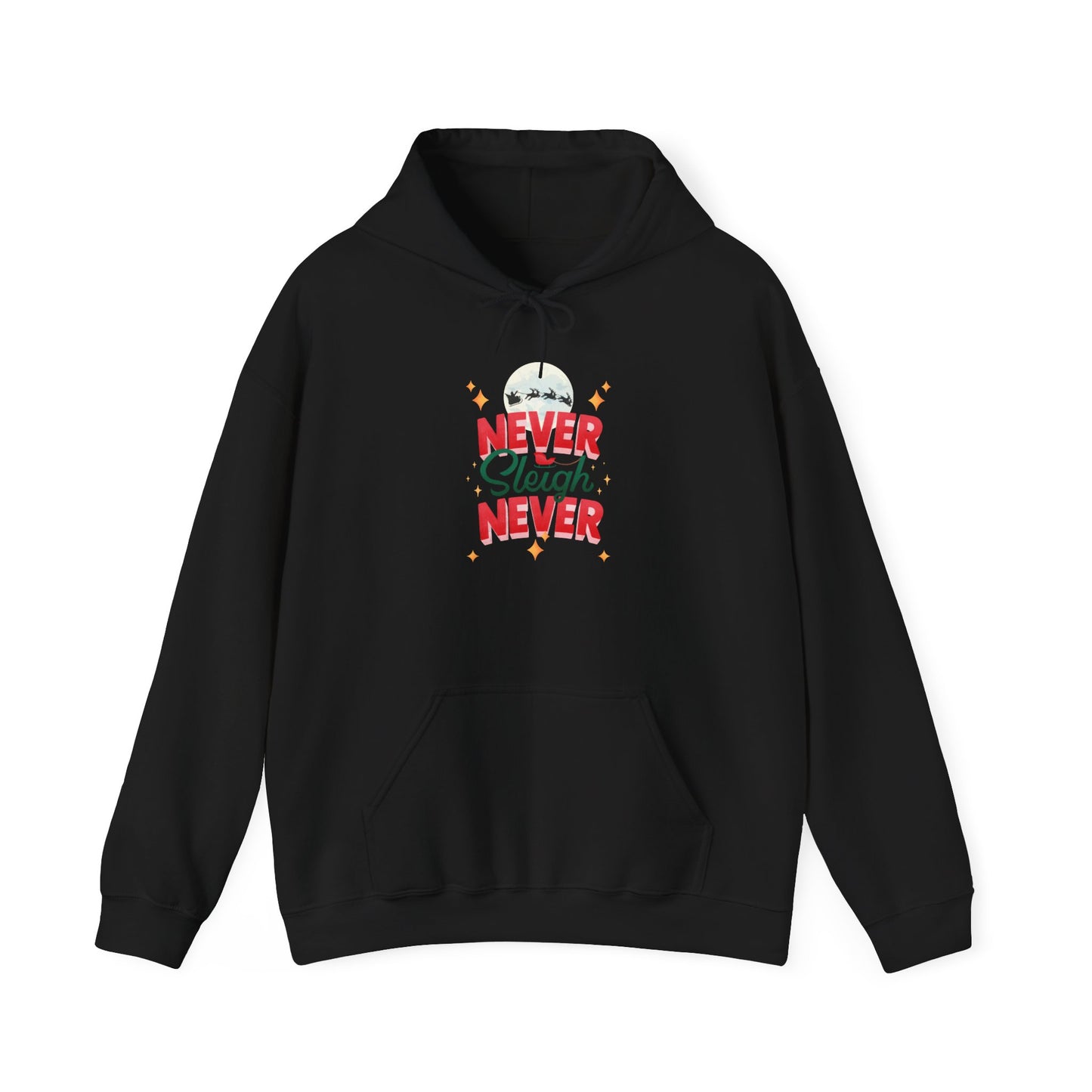 Never Sleigh Unisex Heavy Blend™ Hooded Sweatshirt