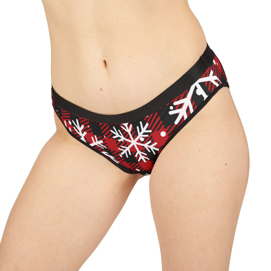 Plaid w/ snow Women's Underwear (AOP)