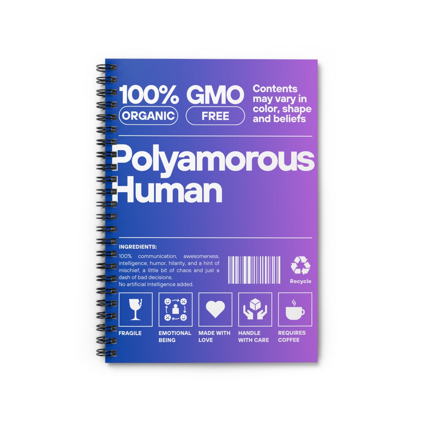 Polyamorous Spiral Notebook - Ruled Line