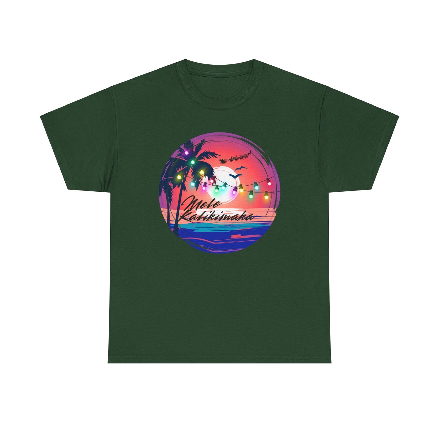 Mele Kalikimaka Unisex Heavy Cotton Tee