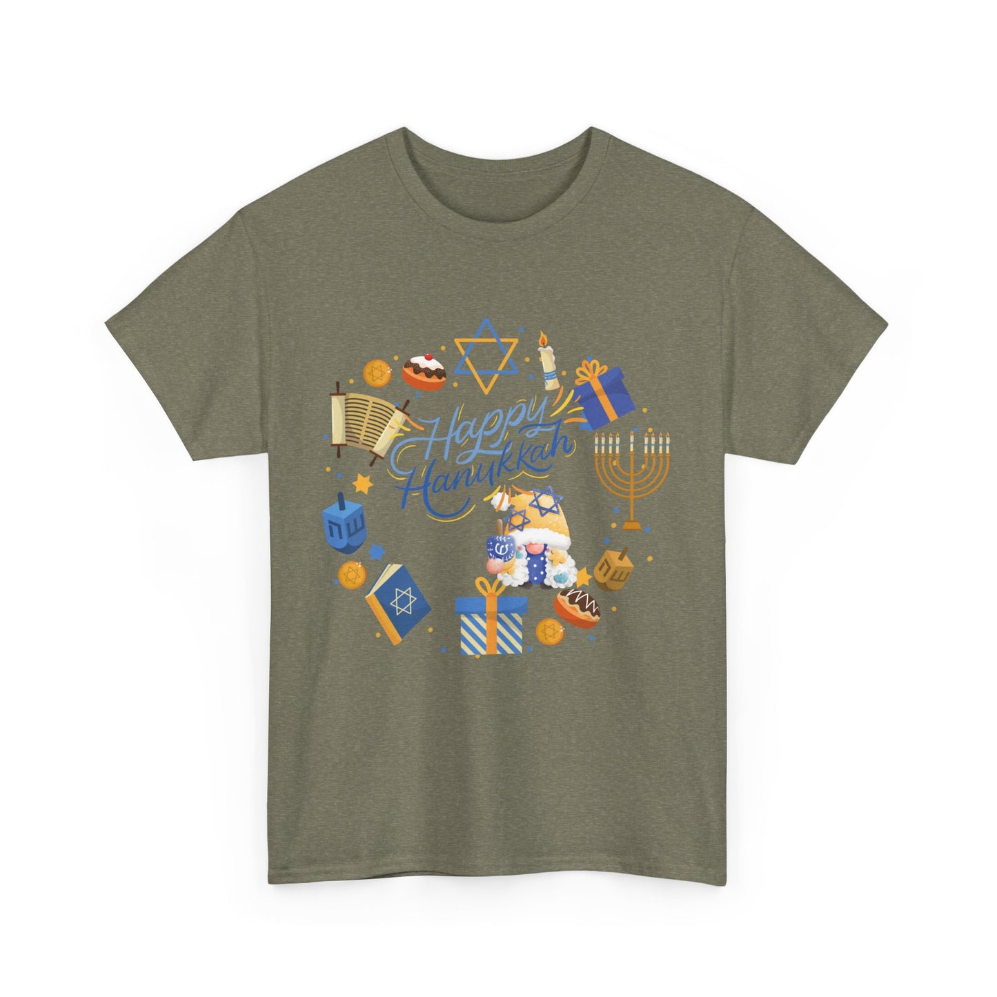 Happy Hanukkah Unisex Heavy Cotton Tee