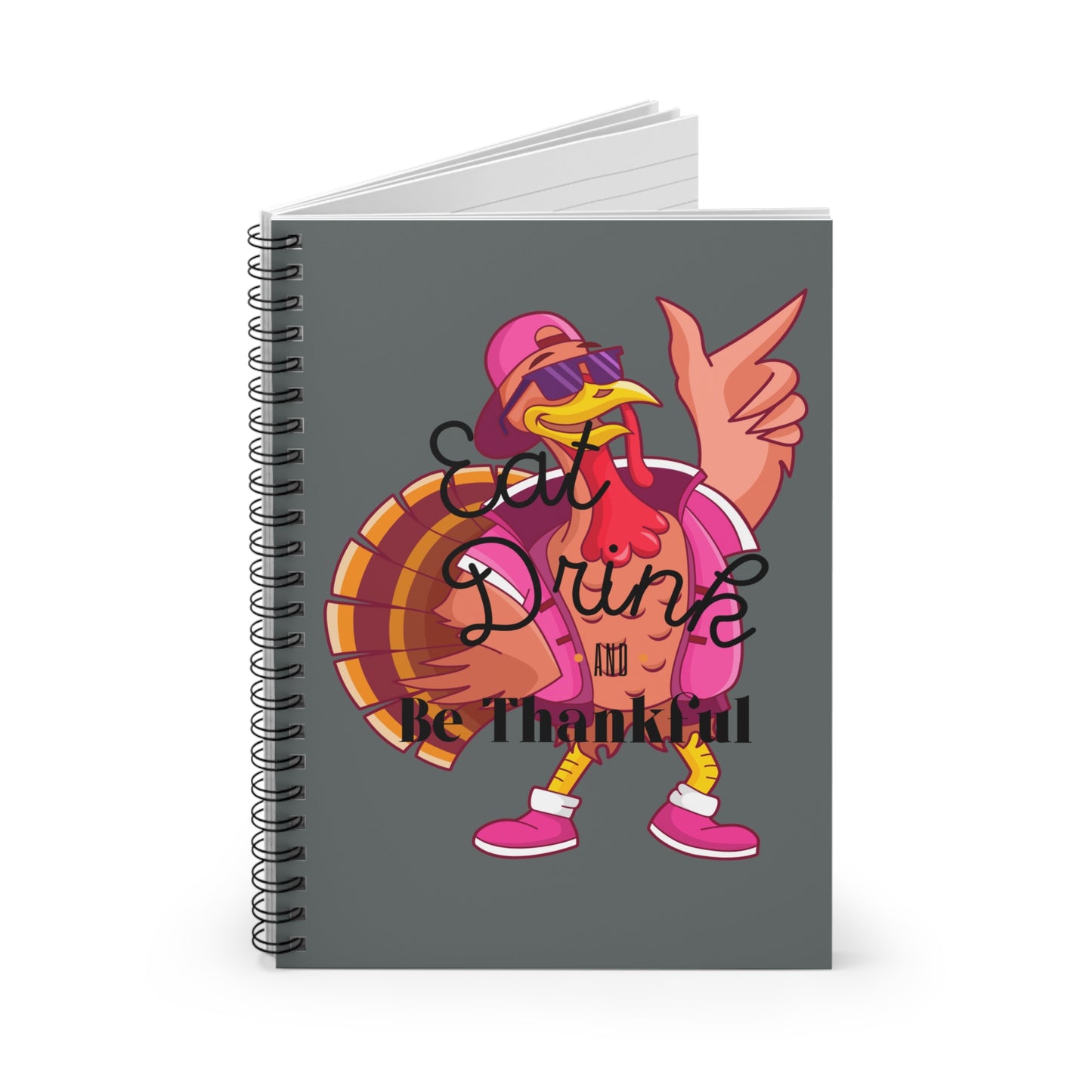 Eat Drink Spiral Notebook - Ruled Line
