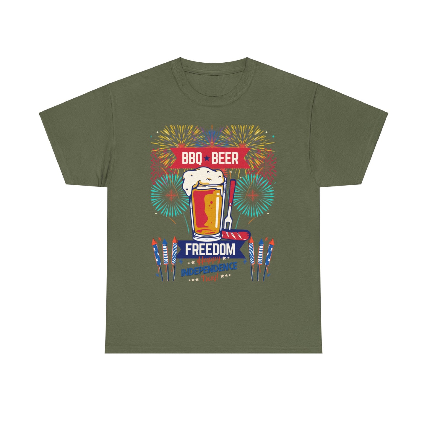 BBQ Beer Unisex Heavy Cotton Tee