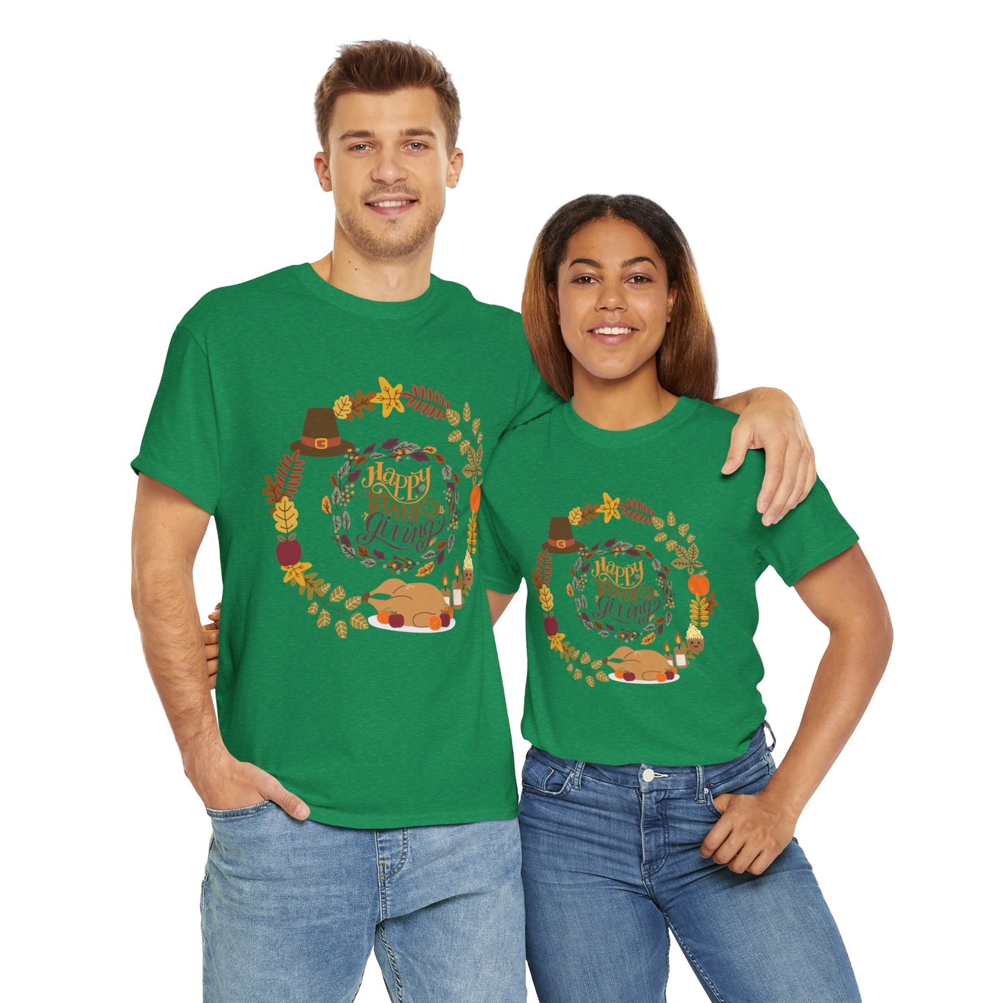 Happy Thanksgiving Unisex Heavy Cotton Tee