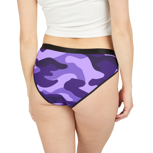 Purple Camo Women's Underwear (AOP)
