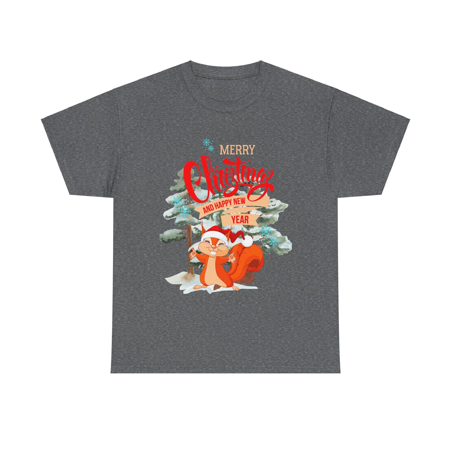 Squirrel Xmas Unisex Heavy Cotton Tee