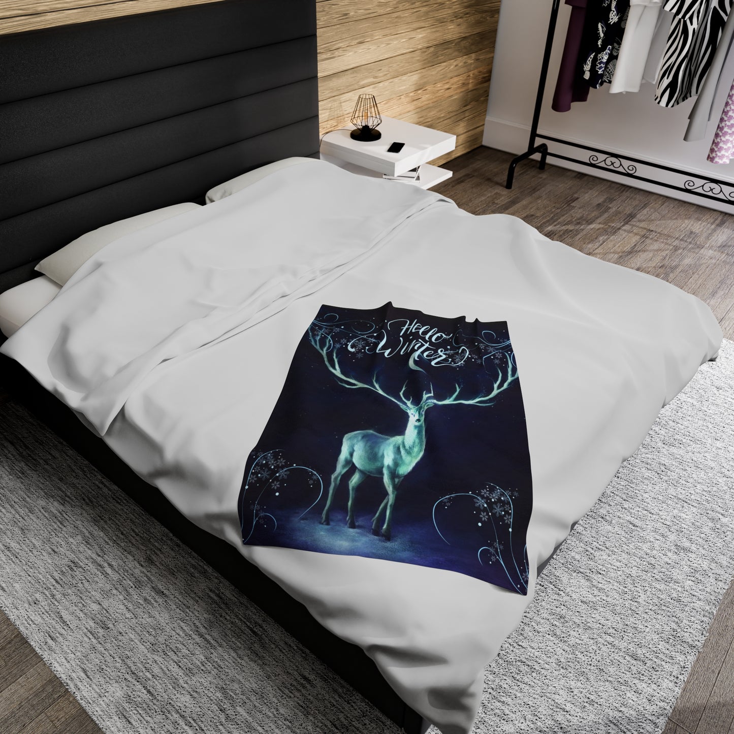 Hello Winter Velveteen Plush Blanket