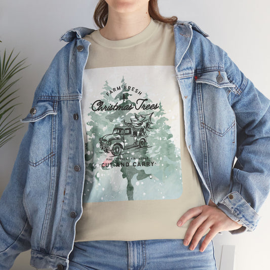 Christmas Trees Unisex Heavy Cotton Tee