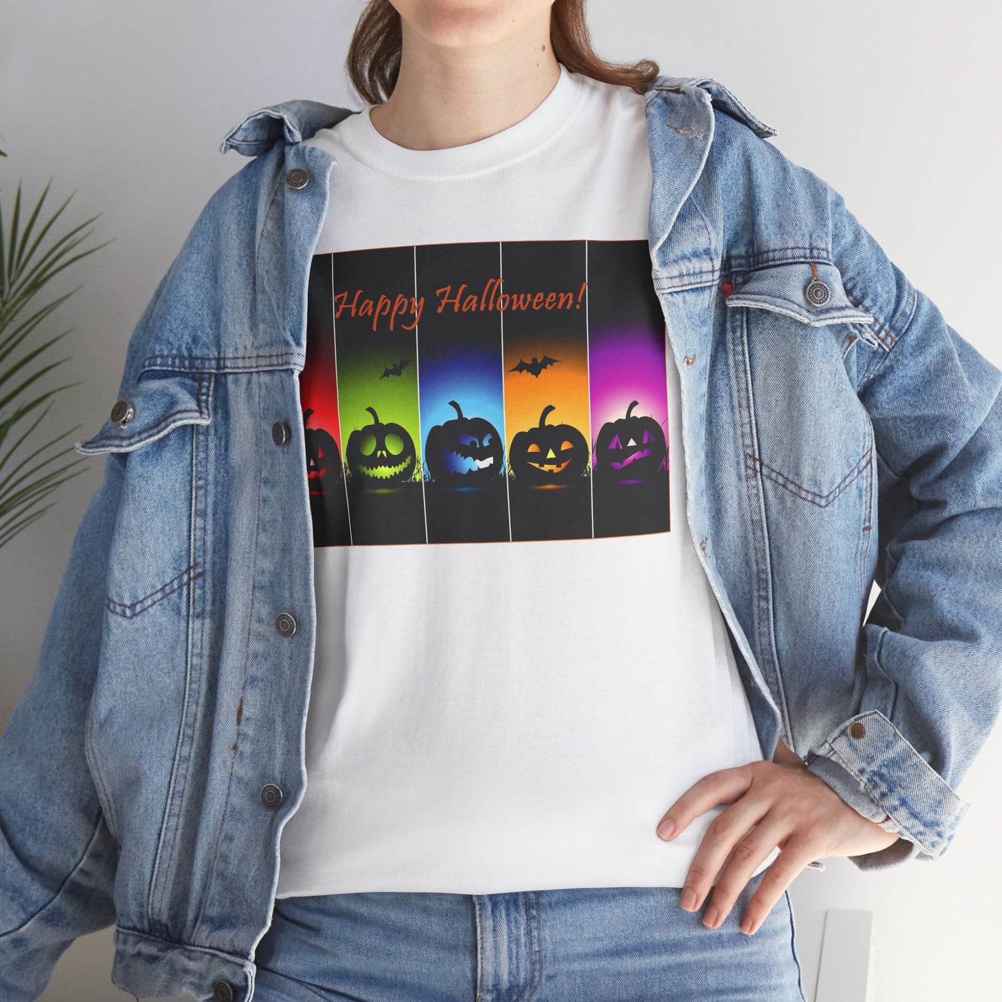 Multi colored Halloween Unisex Heavy Cotton Tee