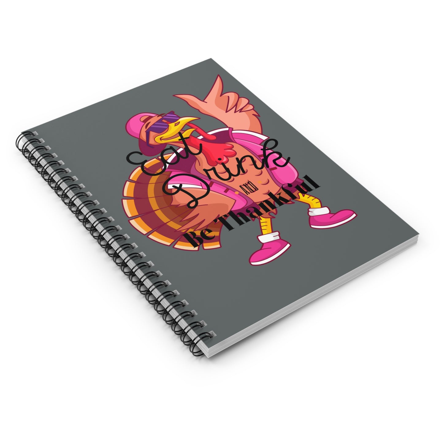 Eat Drink Spiral Notebook - Ruled Line