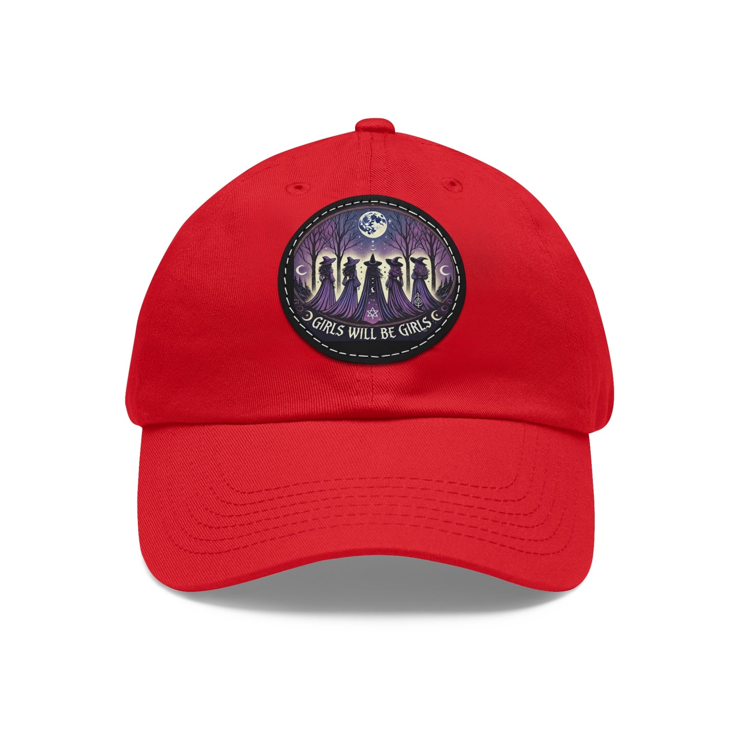 Girls will be Girls Hat with Leather Patch (Round)
