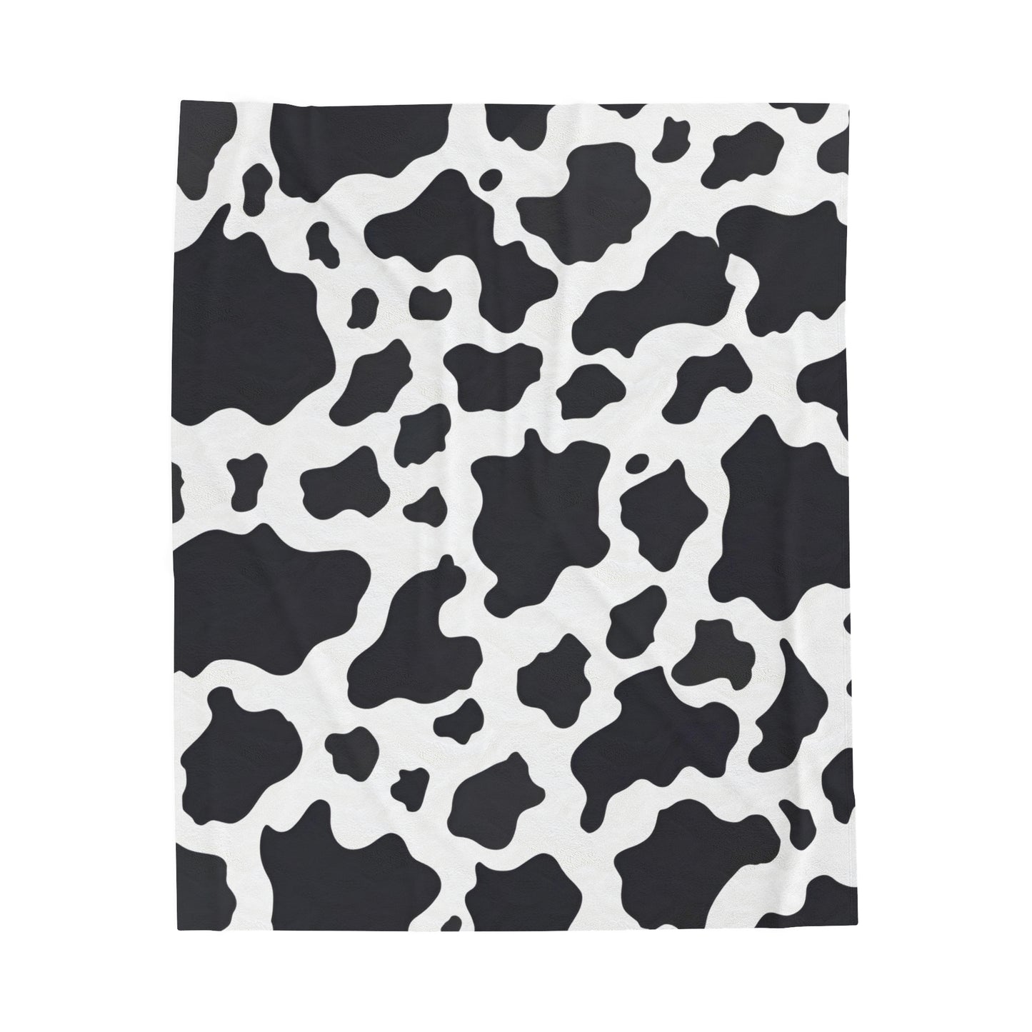 Cow Print Velveteen Plush Blanket