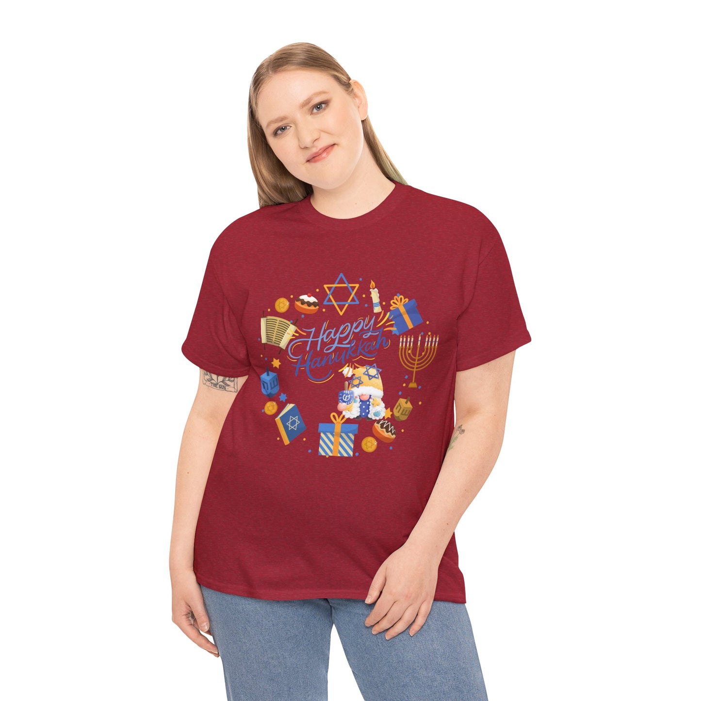 Happy Hanukkah Unisex Heavy Cotton Tee