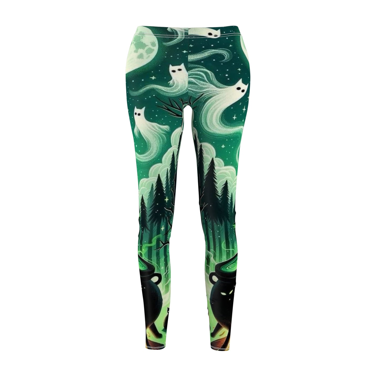 Halloween Spirit Cats Women's Cut & Sew Casual Leggings (AOP)