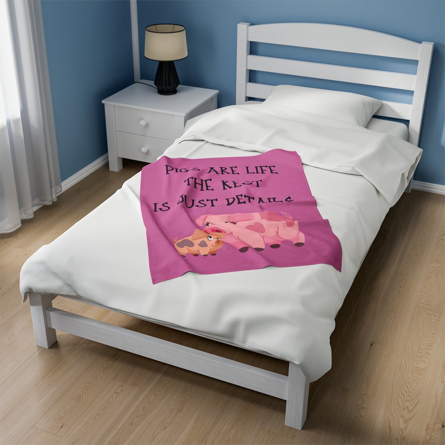 Pigs are Velveteen Plush Blanket