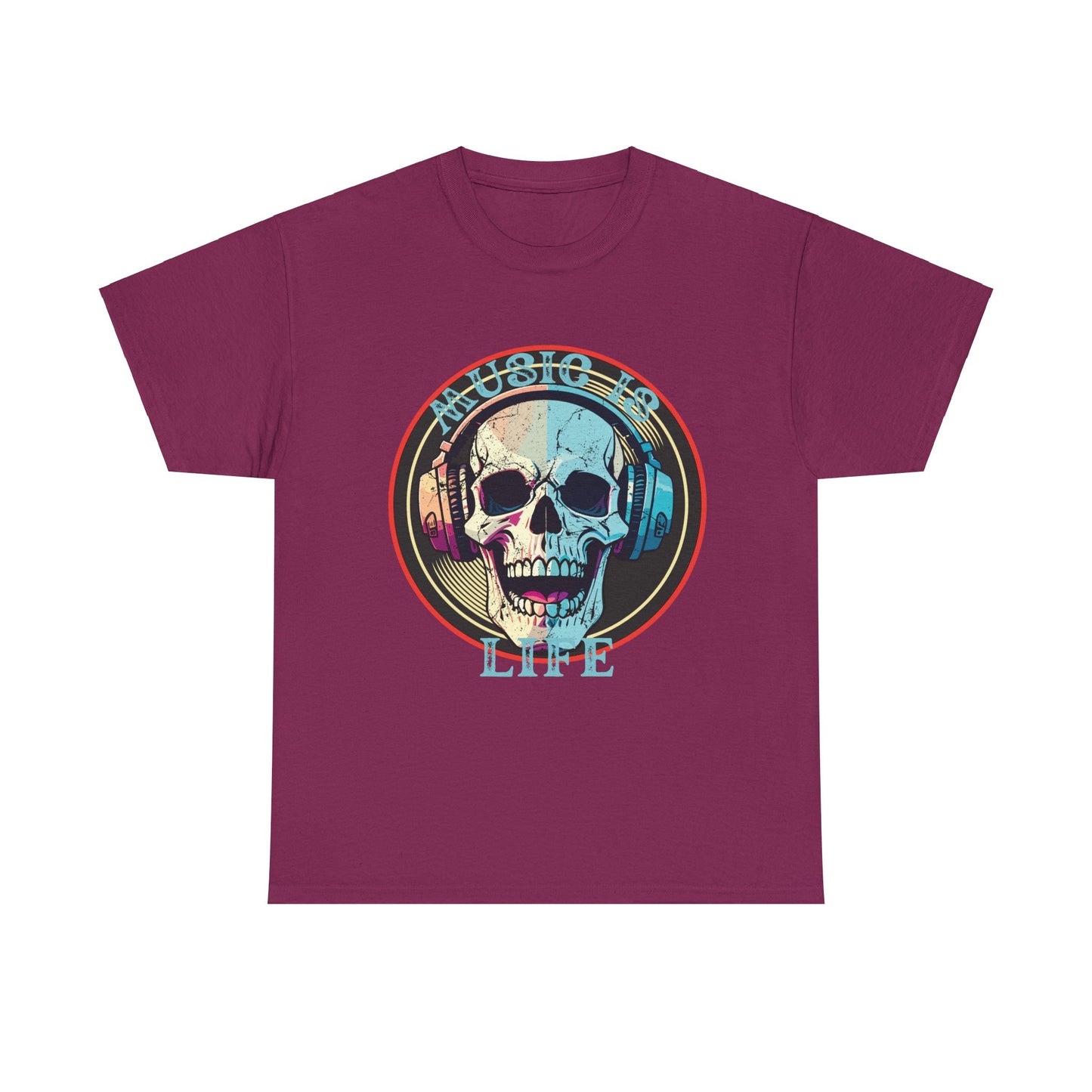 Music is Life Unisex Heavy Cotton Tee