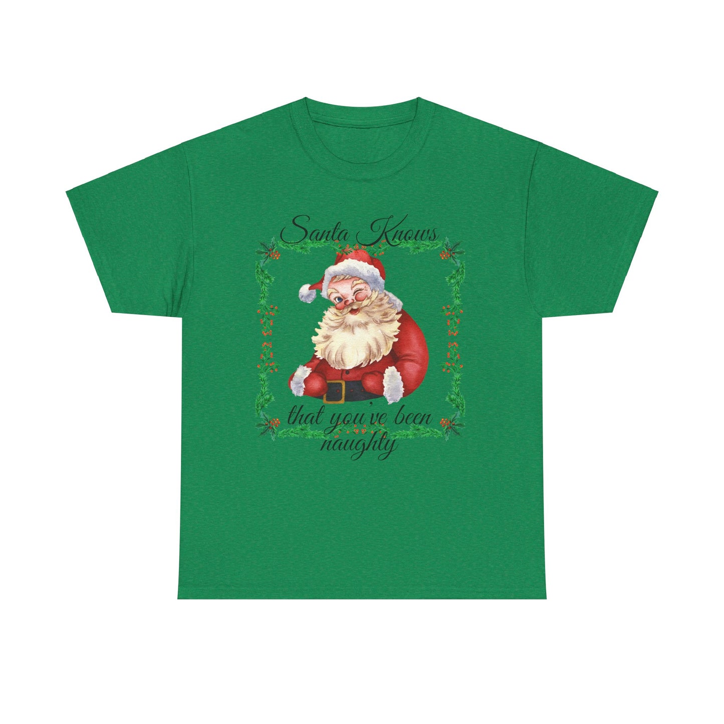 Santa Knows Unisex Heavy Cotton Tee