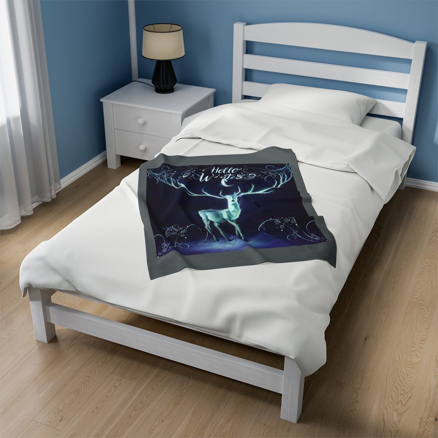 Hello Winter Velveteen Plush Blanket