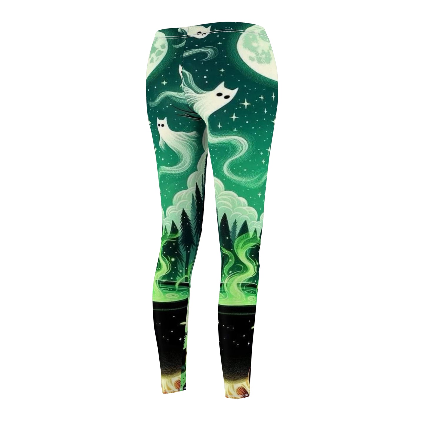 Halloween Spirit Cats Women's Cut & Sew Casual Leggings (AOP)