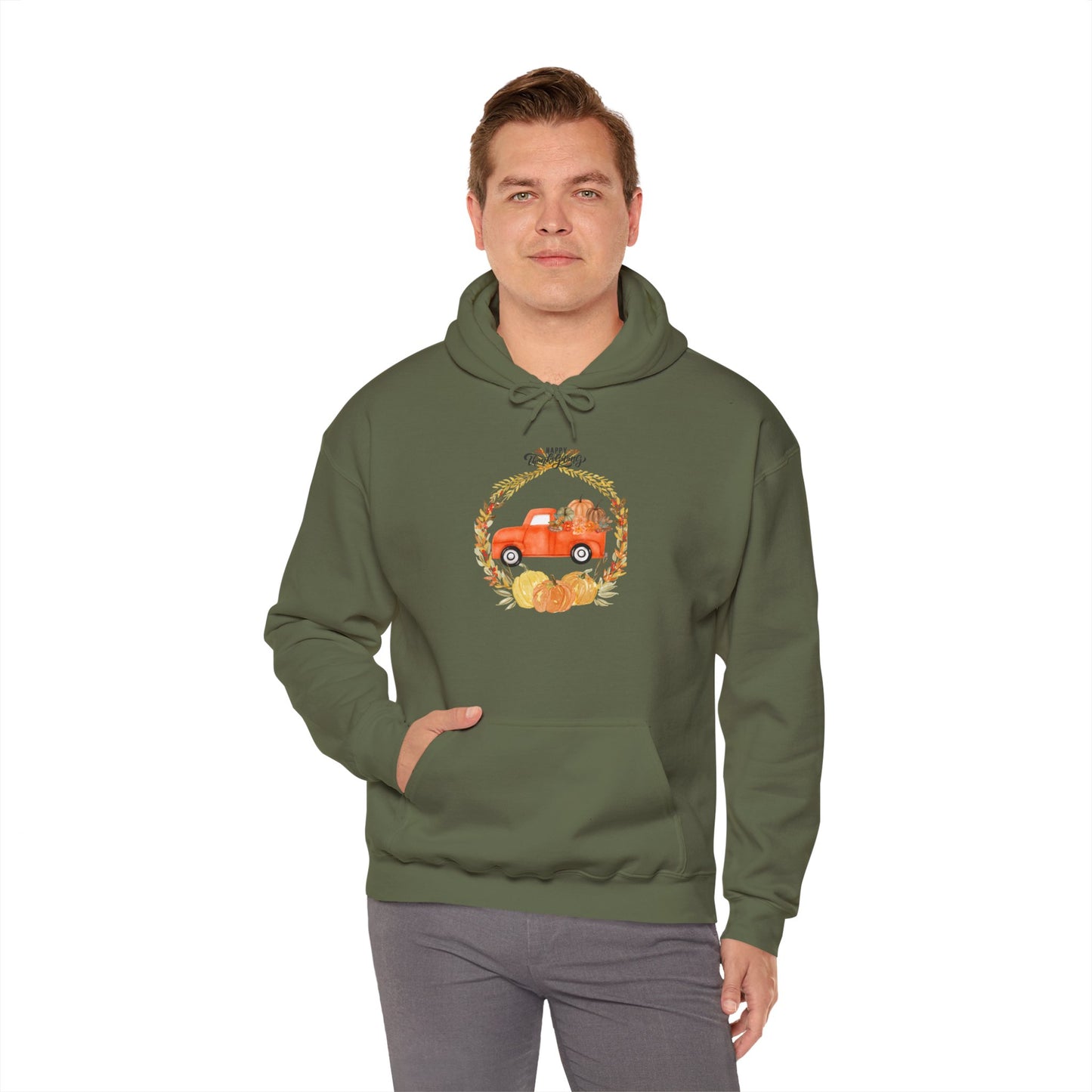 Happy Thanksgiving Unisex Heavy Blend™ Hooded Sweatshirt