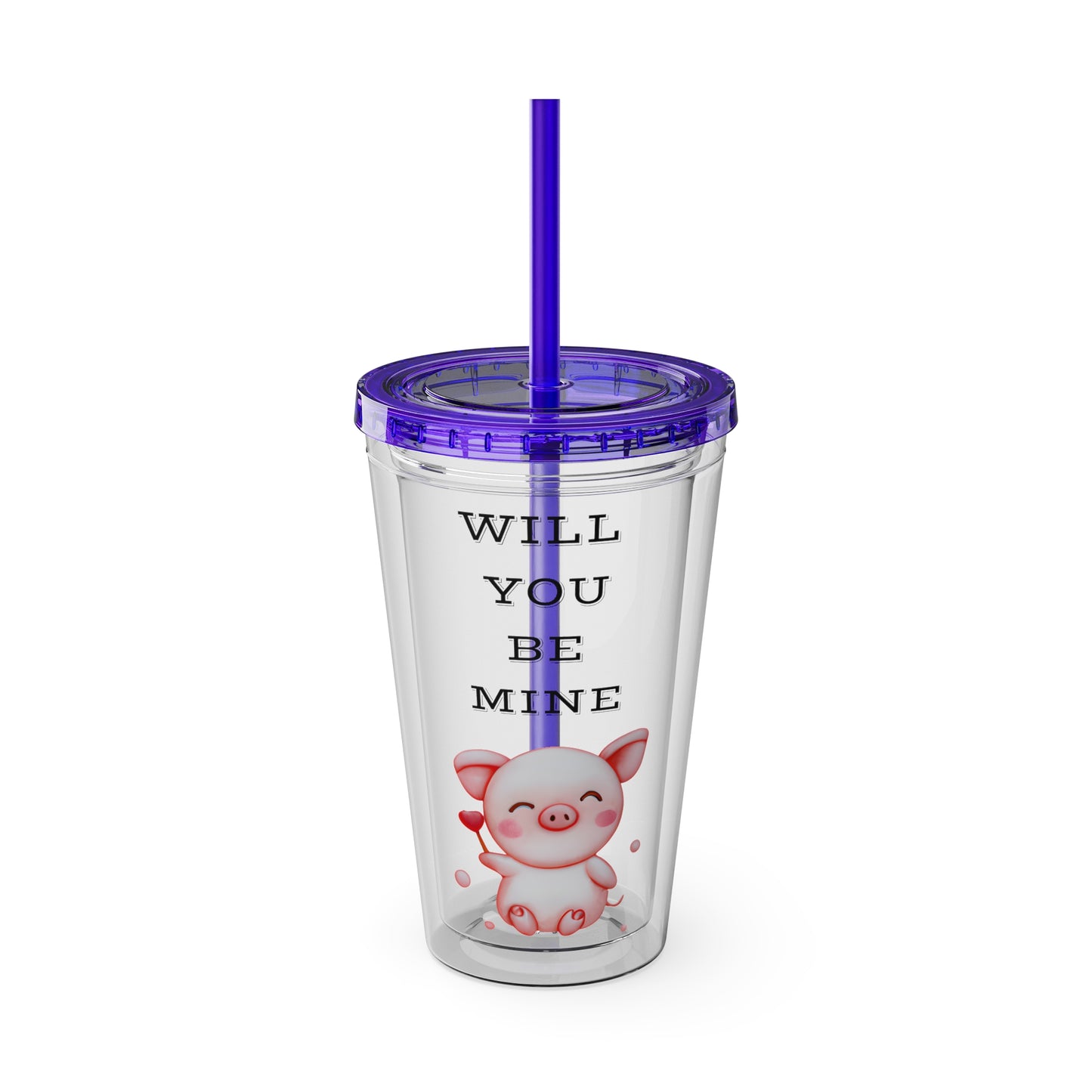 WILL YOU Sunsplash Tumbler with Straw, 16oz