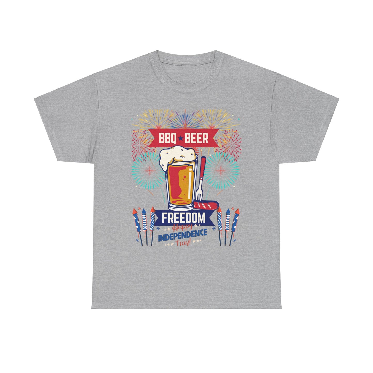 BBQ Beer Unisex Heavy Cotton Tee