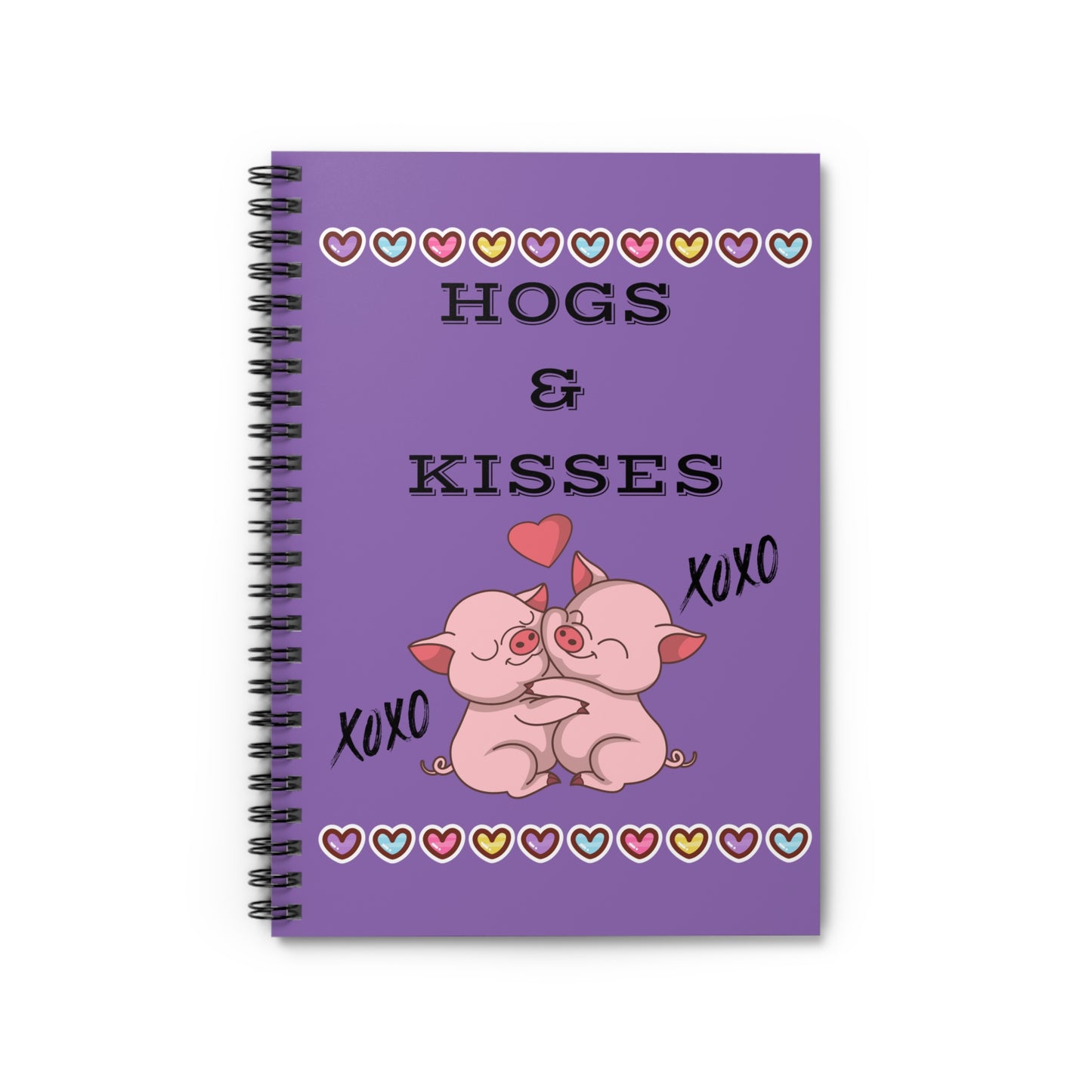 Hogs & Kisses Spiral Notebook - Ruled Line