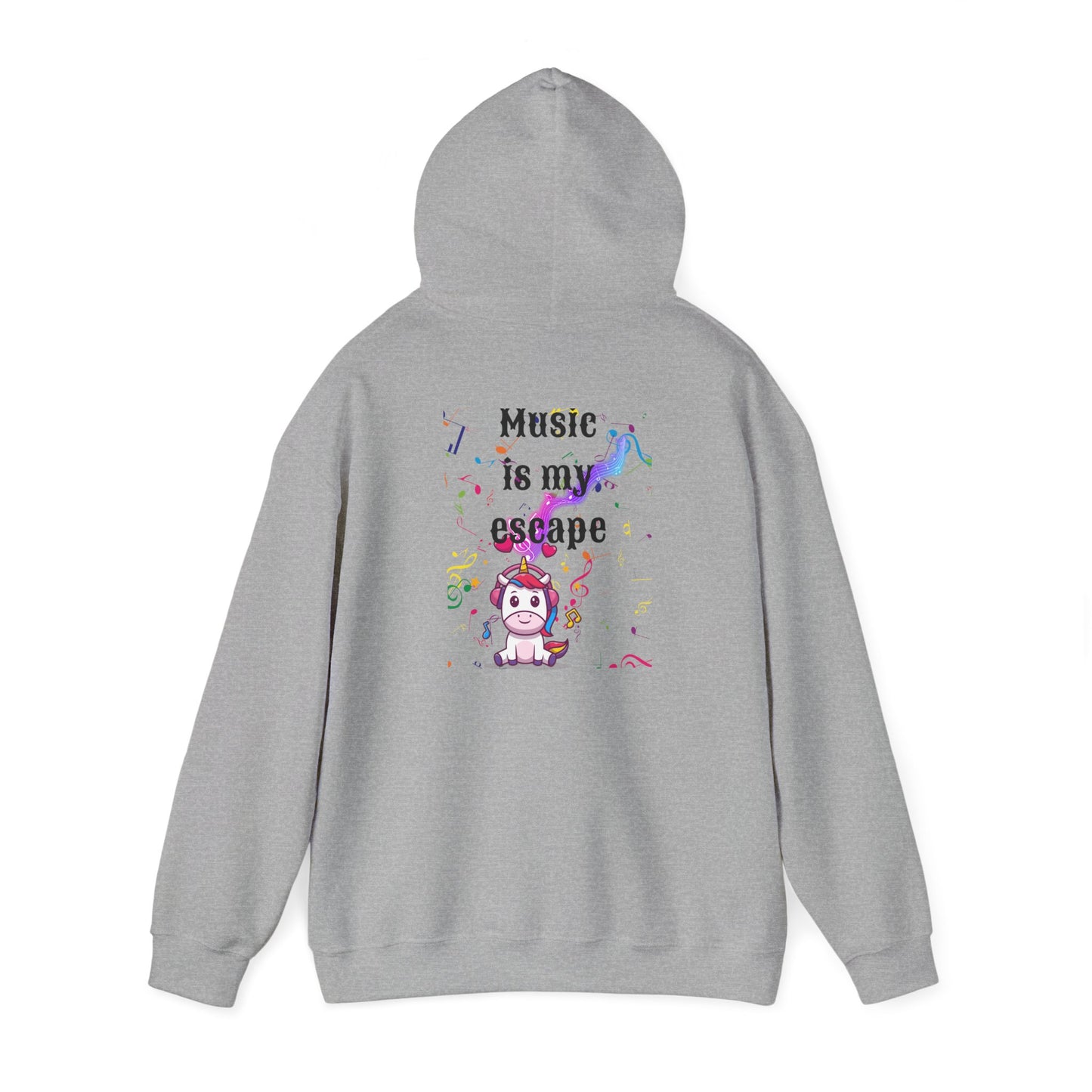 Music is my escape Unisex Heavy Blend™ Hooded Sweatshirt