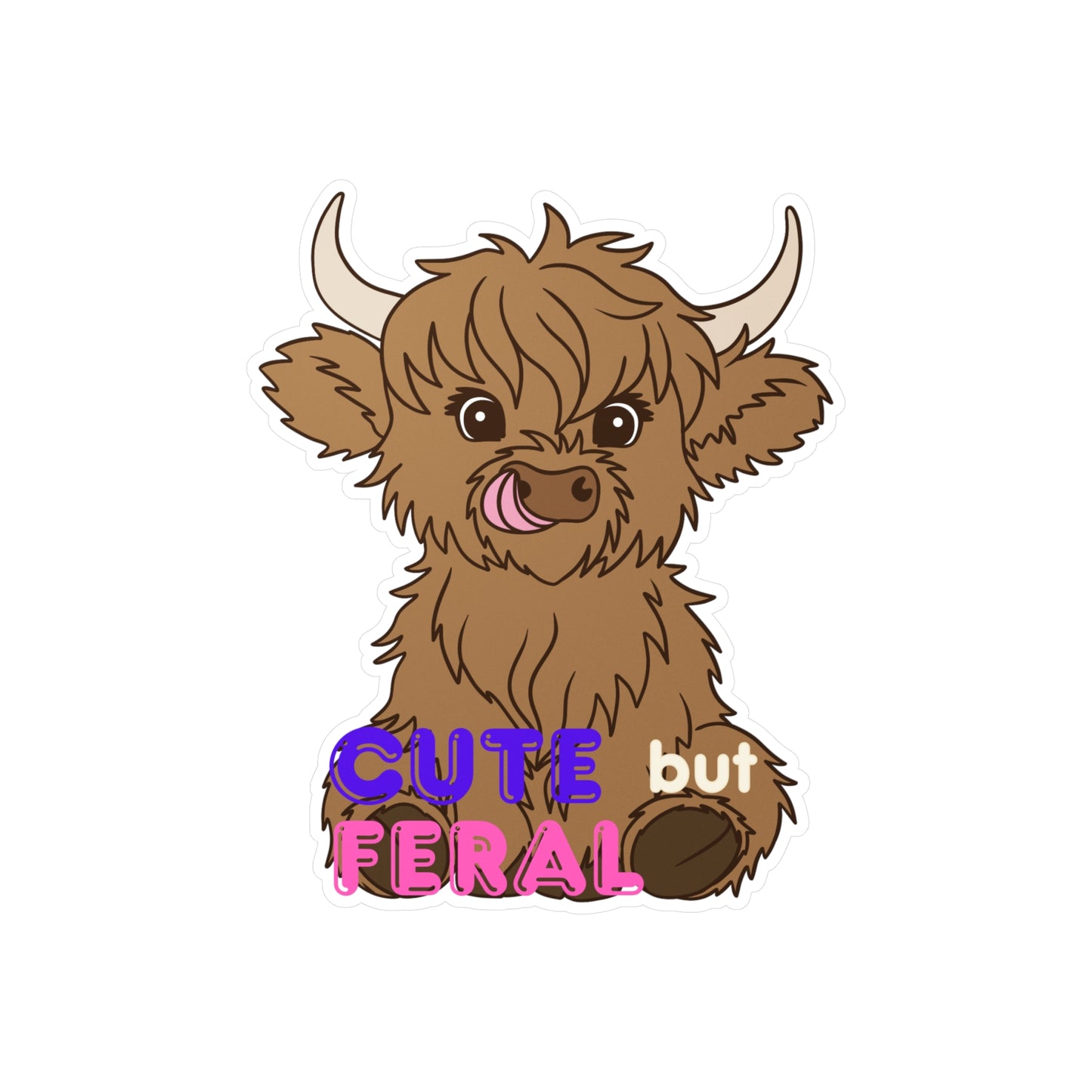 Cute but Feral Kiss-Cut Vinyl Decals