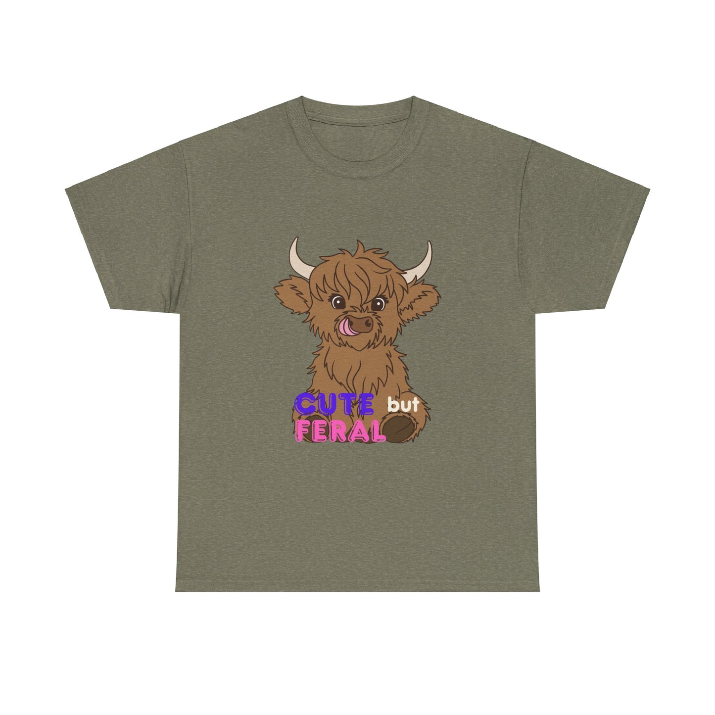 Cute but Feral Unisex Heavy Cotton Tee