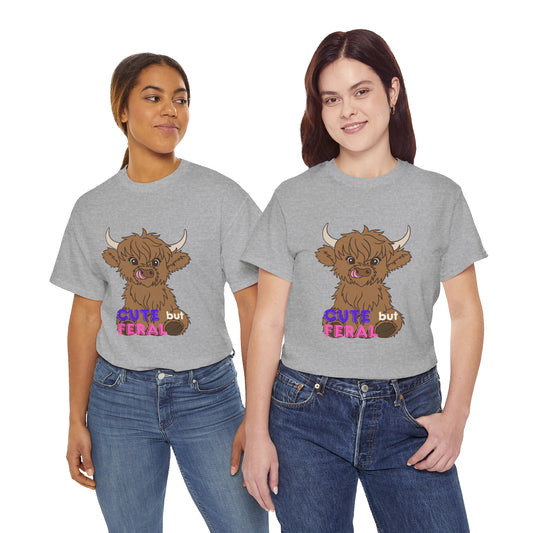 Cute but Feral Unisex Heavy Cotton Tee